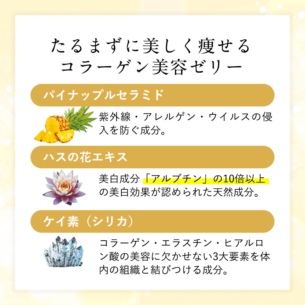 Triple Brightening Jelly|コラーゲン美容ゼリー|マンゴー味|30包入り